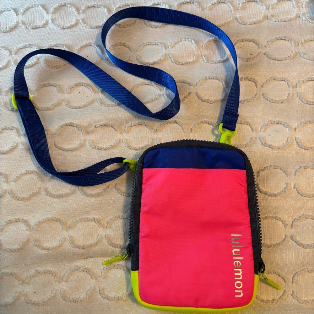 Lululemon Athletica Pink and Blue Crossbody Bag